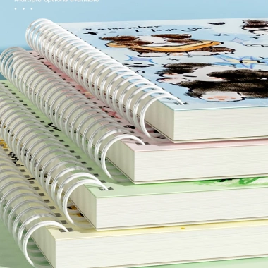 Sổ tay gáy lò xo 120 trang giấy dày, họa tiết mèo dễ thương, A5/B5 - Giá chỉ 24.000 VNĐ