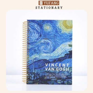 Sổ Tay Ghi Chép Lò Xo B5 Vangogh Kẻ Ngang 300 Trang Bìa Nhựa Cứng Yufang 90.000 VND 9 Sổ Tay Ghi Chép Lò Xo B5 Vangogh Kẻ Ngang 300 Trang Bìa Nhựa Cứng Yufang 90.000 VND 9