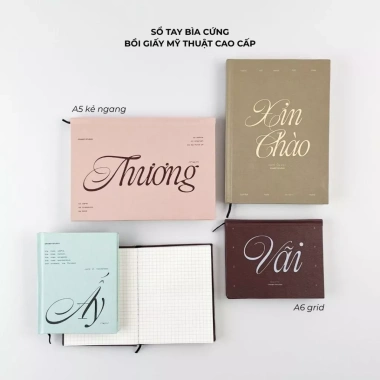 Sổ tay ghi chép nhật ký, sketchbook 190gsm A6 A5 vuông Crabit The Hanoi 39.000₫ 2