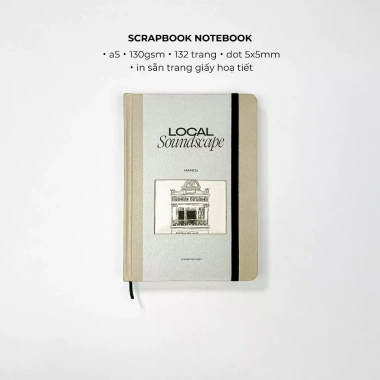 Sổ tay ghi chép nhật ký, sketchbook 190gsm A6 A5 vuông Crabit The Hanoi 39.000₫ 10