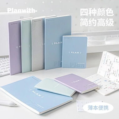 Sổ Tay Ghi Chép Planwith Pocket Planner A6 A7 Quản Lý Mục Tiêu Năm Mới Tặng Sticker