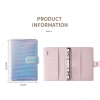 Sổ Tay Ghi Chú Lập Kế Hoạch, Đựng Tiền Bìa Da PU Lấp Lánh, 6 Còng 12 Túi Zip A6 109.000 VND 4