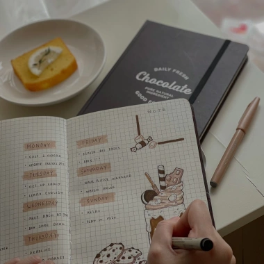Sổ tay grid Crabit Milky Collection Chocolate - Bullet Journal ô vuông, giảm giá 20% chỉ 82.000đ 2