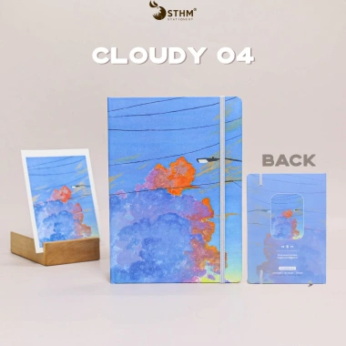 Sổ tay in tranh Cloudy STHM - Bìa cứng 160 trang, giấy kem 100gsm, tặng Postcard