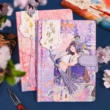 Sổ Tay Journal A5 224 Trang Bìa Cứng Ánh Vàng Khóa Nam Châm - Sang Trọng Cổ Điển Nghệ Thuật - Giá 160.000
