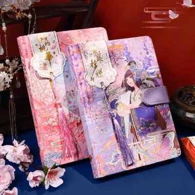 Sổ Tay Journal A5 224 Trang Bìa Cứng Ánh Vàng Khóa Nam Châm - Sang Trọng Cổ Điển Nghệ Thuật - Giá 160.000