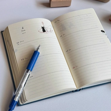 Sổ Tay Kế Hoạch 2.026 B6 18x11.2cm Hình Mèo Dễ Thương: Planner Lịch Tuần Quản Lý Thời Gian và To‑Do List Cao Cấp