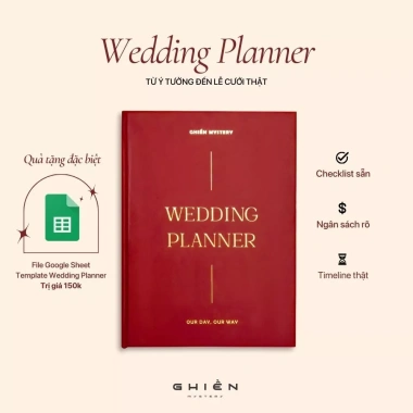 Sổ tay kế hoạch cưới Wedding Planner – Chuẩn bị lễ cưới nhẹ nhàng, giá ưu đãi 195.000đ