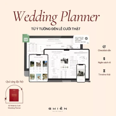 Sổ tay kế hoạch cưới Wedding Planner – Chuẩn bị lễ cưới nhẹ nhàng, giá ưu đãi 195.000đ