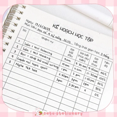 Sổ tay kế hoạch học tập A5 KH11: Học hiệu quả, khoa học, giá ưu đãi 52.000 VND