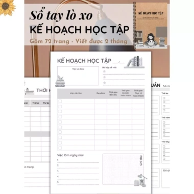 Sổ tay Kế hoạch học tập Study Planner - Đánh bay trì hoãn, chinh phục mục tiêu học tập, chỉ 49.900₫ 1 Sổ tay Kế hoạch học tập Study Planner - Đánh bay trì hoãn, chinh phục mục tiêu học tập, chỉ 49.900₫ 1