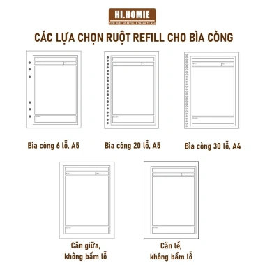 Sổ tay Kế hoạch tuần 100 trang – Weekly Planner giấy refill, ruột sổ còng, A5 A4 B5, giảm giá 6
