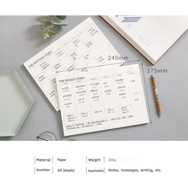 Sổ tay Kế hoạch tuần tháng 60 tờ - Đa dạng A4 A5 B5, giảm giá 33.000₫ 3