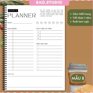 Sổ tay lập kế hoạch 2.025 - Daily Planner 1 năm, bí quyết làm việc hiệu quả, giá 149k