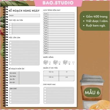 Sổ tay lập kế hoạch 2.025 - Daily Planner 1 năm, bí quyết làm việc hiệu quả, giá 149k