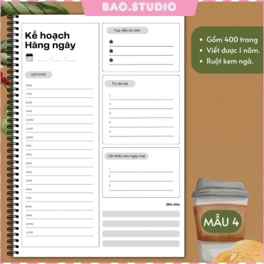 Sổ tay lập kế hoạch 2.025 - Daily Planner 1 năm, bí quyết làm việc hiệu quả, giá 149k