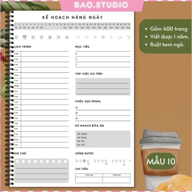 Sổ tay lập kế hoạch 2.025 - Daily Planner 1 năm, bí quyết làm việc hiệu quả, giá 149k