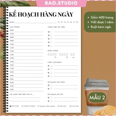 Sổ tay lập kế hoạch 2.025 - Daily Planner 1 năm, bí quyết làm việc hiệu quả, giá 149k