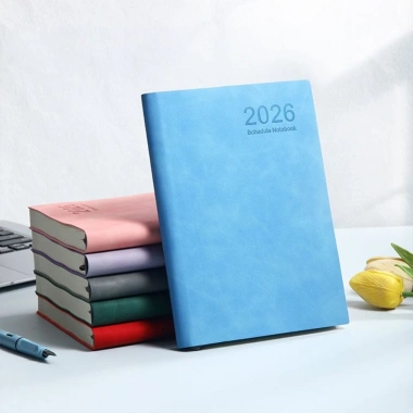 Sổ tay lịch trình 365 ngày GENTL 2.026 da PU A5, thẻ màu, ruy băng Bookmark, Notepad Office, giá 116,100₫