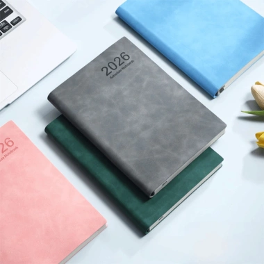 Sổ tay lịch trình 365 ngày GENTL 2.026 da PU A5, thẻ màu, ruy băng Bookmark, Notepad Office, giá 116,100₫