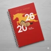 Sổ Tay Lò Xo A5 Tết Bính Ngọ 2.026 Bìa Kính MICA Ghi Chép Quà Tặng Giá 25.000 VND