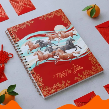Sổ Tay Lò Xo A5 Tết Bính Ngọ 2.026 Bìa Kính MICA Ghi Chép Quà Tặng Giá 25.000 VND 6 Sổ Tay Lò Xo A5 Tết Bính Ngọ 2.026 Bìa Kính MICA Ghi Chép Quà Tặng Giá 25.000 VND 6