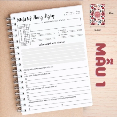 Sổ tay lò xo Nhật ký Biết Ơn Hàng Ngày - Daily Journal, Giấy dày 120gsm, Giá 55.800₫ 7