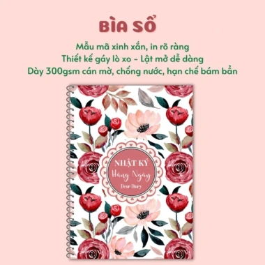 Sổ tay lò xo Nhật ký Biết Ơn Hàng Ngày - Giấy dày 120gsm, Daily Journal 45.750 VND