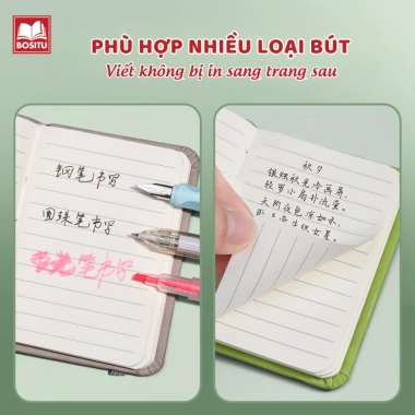 Sổ Tay Mini Bìa Da A7 - Thiết Kế Đơn Giản Nhỏ Gọn Sang Trọng, Nhiều Màu, Giấy Dày 80Gsm, Giá chỉ 25.000đ 2