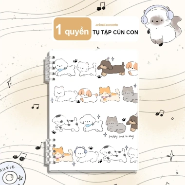 Sổ tay M.Y.Never loại rời 120 trang dày, bìa chống nước, siêu dễ thương - Chỉ 24.000₫