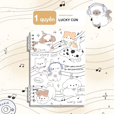 Sổ tay M.Y.Never loại rời 120 trang dày, bìa chống nước, siêu dễ thương - Chỉ 24.000₫