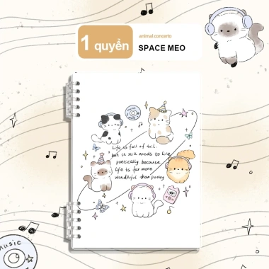 Sổ tay M.Y.Never loại rời 120 trang dày, bìa chống nước, siêu dễ thương - Chỉ 24.000₫