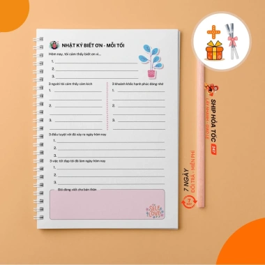 Sổ tay Nhật ký biết ơn - Gratitude Journal - Kế hoạch cuộc đời, phát triển bản thân, chỉ 22.000₫ 2