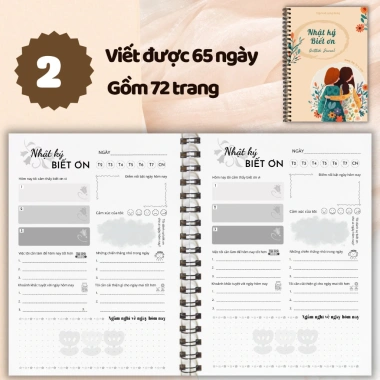 Sổ tay Nhật ký biết ơn – kế hoạch đời, phát triển bản thân, giảm 23% còn 22.448 VND