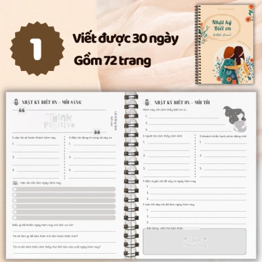 Sổ tay Nhật ký biết ơn – kế hoạch đời, phát triển bản thân, giảm 23% còn 22.448 VND