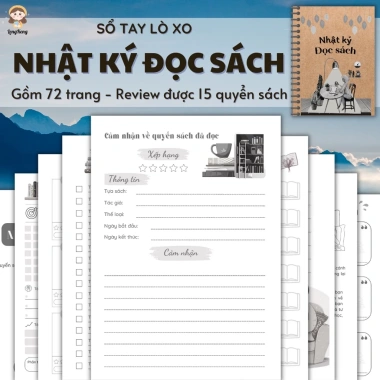 Sổ tay Nhật ký đọc sách - Reading Book Journal, bạn đồng hành tri thức, giảm giá 35.800đ