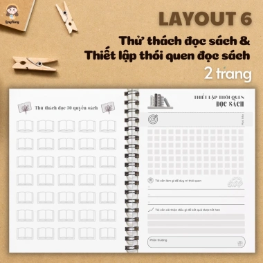 Sổ tay Nhật ký đọc sách - Reading Book Journal, bạn đồng hành tri thức, giảm giá 35.800đ 8