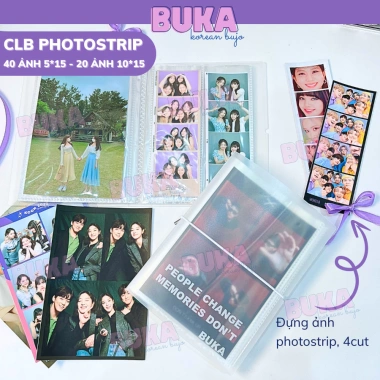Sổ tay Photostrip Buka trong suốt 6inch 4cut 10x15cm PP lưu trữ ảnh - Giá chỉ 32.700₫ 9