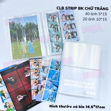 Sổ tay Photostrip Buka trong suốt 6inch 4cut 10x15cm PP lưu trữ ảnh - Giá chỉ 32.700₫ 10