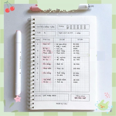 Sổ tay quản lý chi tiêu 2 năm - Giá chỉ 60.006 VNĐ, đạt mục tiêu tiết kiệm nhanh 3