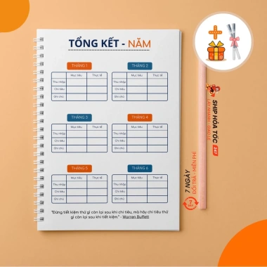 Sổ tay Quản lý chi tiêu - Budget Planner tài chính cá nhân, lập kế hoạch chi phí hiệu quả, giảm giá 69.900 VND