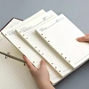 Sổ tay rời lá A5 A6 A7 nạp lại 6 lỗ, chất kết dính, giấy tạp chí, lập kế hoạch bên trong, hàng tuần‑hàng tháng, danh sách việc cần làm, notepad đa năng