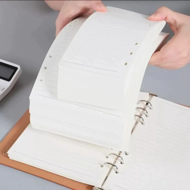 Sổ tay rời lá A5 A6 A7 nạp lại 6 lỗ, chất kết dính, giấy tạp chí, lập kế hoạch bên trong, hàng tuần‑hàng tháng, danh sách việc cần làm, notepad đa năng 9