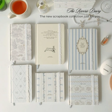 Sổ tay ruột dot grid A5 Vuông Ribbon 2 Crabit Reverie Diary - giảm còn 39.000₫