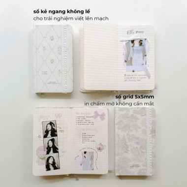 Sổ tay ruột dot grid A5 Vuông Ribbon 2 Crabit Reverie Diary - giảm còn 39.000₫ 6 Sổ tay ruột dot grid A5 Vuông Ribbon 2 Crabit Reverie Diary - giảm còn 39.000₫ 6