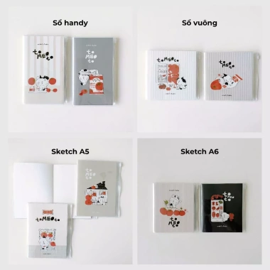Sổ tay Sketchbook 100 trang vở kẻ ngang Crabit Tomeoto Collection - Giá chỉ 39.000, ghi chép sáng tạo cho học sinh