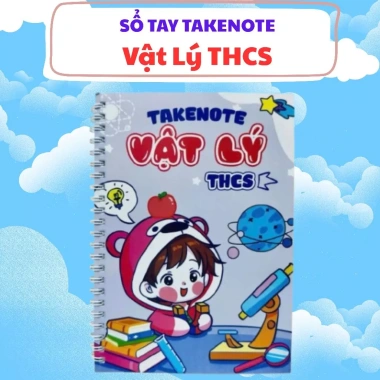 Sổ Tay Takenote Vật Lý THCS - Nắm Gọn Công Thức Quan Trọng, Giá Ưu Đãi 68.000đ