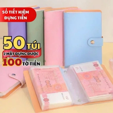 Sổ tay tiết kiệm 100 phong bì album đựng tiền, thử thách 100 ngày, giảm giá chỉ 33.600₫ 4