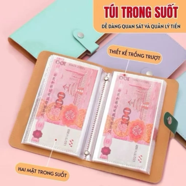 Sổ tay tiết kiệm 100 phong bì album đựng tiền, thử thách 100 ngày, giảm giá chỉ 33.600₫ 6