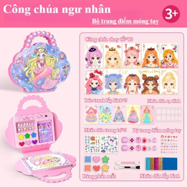 Sổ Tay Trang Điểm Công Chúa Bé - Quai Xách Thời Trang, Kèm Tranh Tô Vẽ Cắt Dán, Giá ưu đãi 146k 10 Sổ Tay Trang Điểm Công Chúa Bé - Quai Xách Thời Trang, Kèm Tranh Tô Vẽ Cắt Dán, Giá ưu đãi 146k 10
